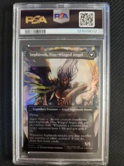 MTG Final Fantasy Sephiroth, Fabled Soldier / Angel - Borderless Foil PSA 10 - Image 1