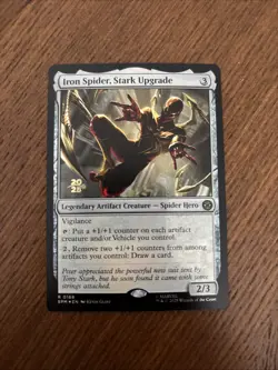Prerelease FOIL IRON SPIDER, STARK UPGRADE mtg Spider-Man Rare PROMO - Image 1