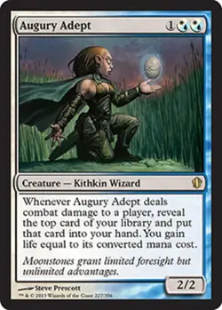Slightly Played, English - 4 x MTG Augury Adept Commander 2013 - Image 1