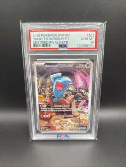 Pokemon Destined Rivals Team Rocket's Wobbuffet #203 Black Star Promo 💎PSA 10💎 - Image 1