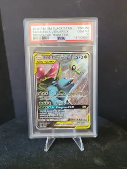PSA 10 Celebi & Venusaur GX Full Alt Art SM167 Promo Pokemon TCG 2019 - Image 1