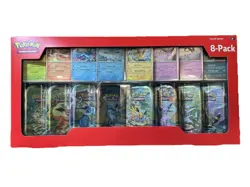 NEW Pokemon TCG Prismatic Evolutions Costco 8 Mini-Tin Bundle Promos - Image 1