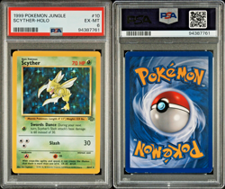 SCYTHER 1999 Pokemon Jungle Holo #10 PSA 6 - Image 1