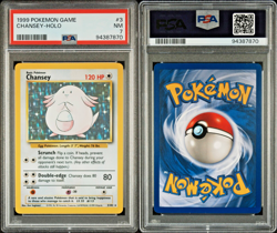 CHANSEY 1999 Pokemon Game Base Set Holo #3 PSA 7 - Image 1