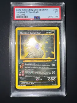 Pokemon Shining Tyranitar PSA 1 113/105 Neo Destiny -no Charizard Crystal - Image 2