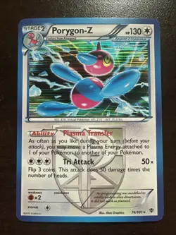 Porygon-Z 74/101 Holo Rare LP Pokemon TCG Black & White Plasma Blast - Image 1