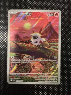 Pokemon TCG Larvesta 099/086 Scarlet & Violet Black Bolt English IR NM - Image 1