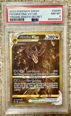 POKEMON 2023 CROWN ZENITH GIRATINA VSTAR SECRET GG69/GG70 PSA 8 - Image 1
