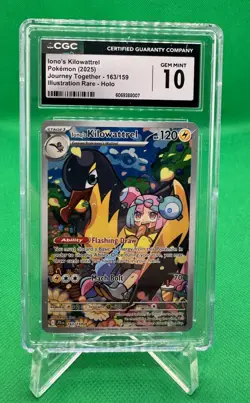 2025 POKEMON JTG EN-JOURNEY TOGETHER ILLUSTRATION RARE IONO'S KILOWATTREL CGC 10 - Image 1