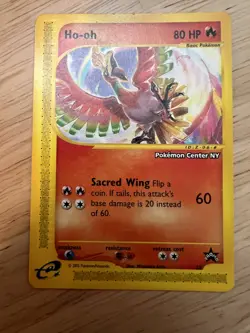 Pokemon Ho-oh Black Star Promo #52, Pokemon Center NY Stamped, Non-Holo LP-/MP+ - Image 1