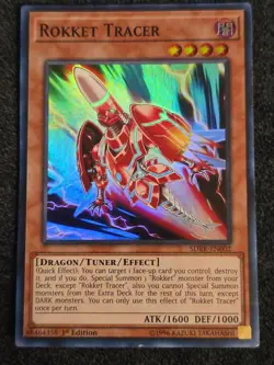 Yugioh Rokket Tracer SDRR-EN002 Super Rare 1st Ed HP - Image 1