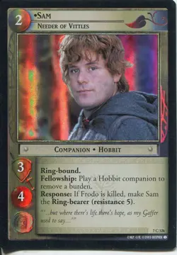Lord Of The Rings Foil CCG Card RotK 7.C326 Sam, Needer Of Vittles - Image 1