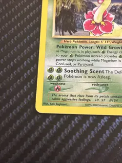 Pokemon TCG Meganium Neo Genesis Holo Unlimited Rare Card 11/111 - Image 2