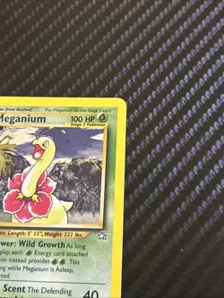 Pokemon TCG Meganium Neo Genesis Holo Unlimited Rare Card 11/111 - Image 4