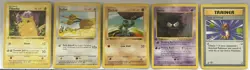 1999 Pokemon TCG Base Set 1st Edition Ghost Grey Stamp Error Pikachu 5 card set - Image 1