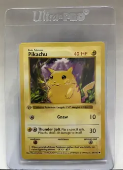 1999 Pokemon TCG Base Set 1st Edition Ghost Grey Stamp Error Pikachu 5 card set - Image 2