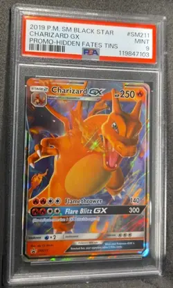 POKEMON CARD CHARIZARD GX 211 BLACK STAR PROMO SM211 GRADED PSA 9 MT #SM211 #211 - Image 2