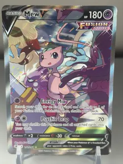 Pokemon Mew v 2021 SWSH Fusion Strike Alt Full Art Ultra Rare Card #251/264 - Image 1