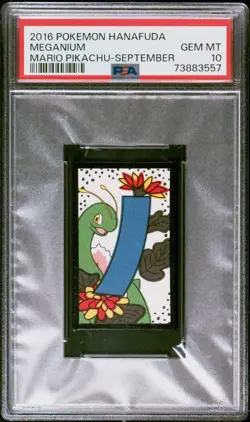 Pokemon Meganium Rare Pokemon Hanafuda Card TCG - PSA 10 Gem Mint - Image 1