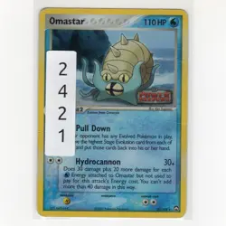 Pokemon TCG Omastar 20/108 EX Power Keepers Reverse Holo Card EN-HP 2007 - Image 3