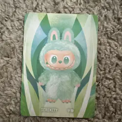 LABUBU BIG INTO ENERGY CARD SERENITY GREEN ORIGINAL AUTHENTIC RARE - Image 1