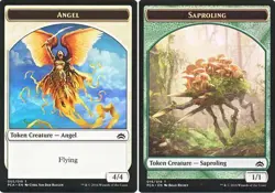 MTG Planechase Anthology - Saproling 1/1 & Angel 4/4 [Token] - Image 1