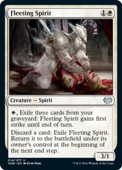 x4 Fleeting Spirit - Foil U MTG Innistrad: Crimson Vow M/NM, English - Image 1