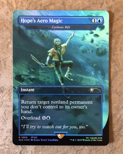 MTG - Hope's Aero - Cyclonic Rift - FOIL - Secret Lair - Altered - WATCH VIDEO! - Image 1