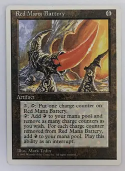 Red Mana Battery mtg 4th Edition Artifact - Rare - L2 - Fast Shipping - Image 1