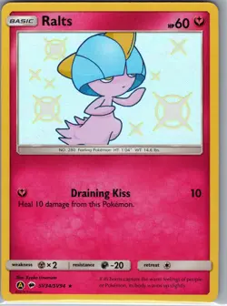 Ralts SV34/SV94 Hidden Fates: Shiny Vault - Pokemon Card - NM - Image 1