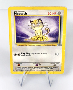 Vintage 1999 Pokemon Meowth 56/64 Jungle Regular Card - Image 2