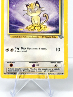 Vintage 1999 Pokemon Meowth 56/64 Jungle Regular Card - Image 5