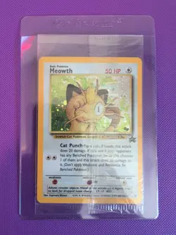 1999 Pokemon Meowth 10/53 Wotc Black Star Promo Holo Sealed - Image 1