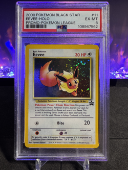 2000 | Pokemon Black Star Promo | Eevee Holo Pokemon League | PSA 6 - Image 1
