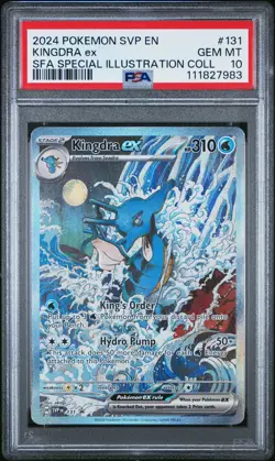 2024 POKEMON SVP EN-SV BLACK STAR PROMO #131 KINGDRA EX PSA 10 - Image 1