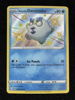 Pokemon 2021 Shining Fates Galarian Darumaka Shiny Vault Holo #SV023 - NM - Image 1