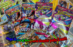*SEALED* POKEMON MEGA EVOLUTIONS BRAVE & SYMPHONIA BOOSTER PACKS (2 EACH) JP - Image 1