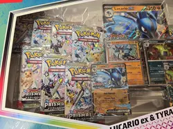 Pokemon TCG Prismatic Evolutions Lucario Ex + Tyranitar Ex Premium Collection - Image 2