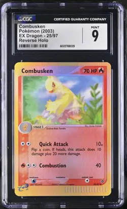 2003 Pokemon EX Dragon Combusken 25/97 Reverse Holo PSA 9 MINT - Image 1