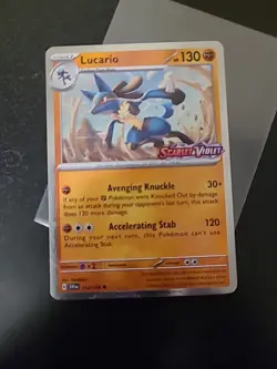 Pokemon Lucario 114/198 STAMPED Premium Collection Promo SV Scarlet Violet TCG - Image 1