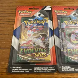 Pokemon Evolving Skies & Chilling Reign 2 pack Blister w/ pin Full Art Set Clean - Image 3