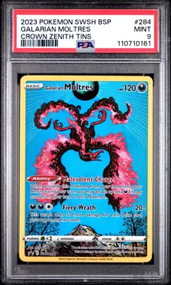 Galarian Moltres SWSH284 SWSH: Sword & Shield Promo Cards Holo PSA 9 - Image 1