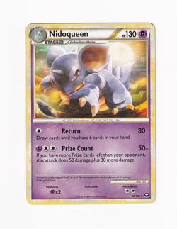Nidoqueen 28/102 Triumphant 2010 Regular Non Holo Pokemon Card Light Played LP - Image 1
