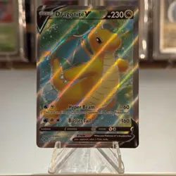 Pokemon Go TCG Dragonite v Full Art Holo Ultra Rare Card 076/078 - Image 1