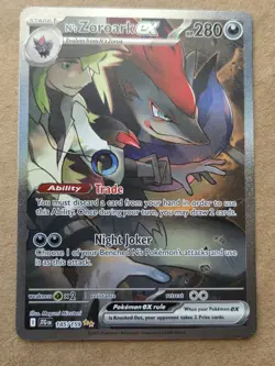 Pokemon N's Zoroark EX Holo Card 185/159 Sv09: Journey Together - Image 1