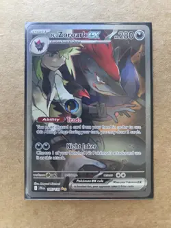 Pokemon N's Zoroark EX Holo Card 185/159 Sv09: Journey Together - Image 2