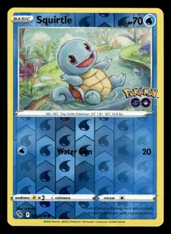 Squirtle 015/078 & Wartortle 016/078 Reverse Holo Pokemon Go Pokemon Card - Image 4