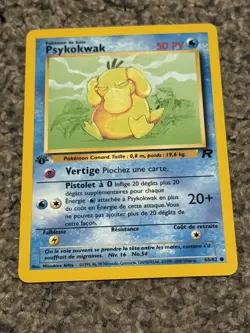 Pokemon Card - Psykokwak Psyduck Team Rocket 1st Edition French 65/82 LP - Image 1