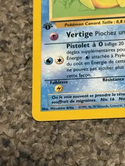 Pokemon Card - Psykokwak Psyduck Team Rocket 1st Edition French 65/82 LP - Image 5