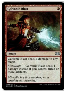 MTG Foil Galvanic Blast - Double Masters Moderately Played English - Image 1
